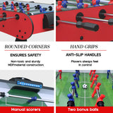 5ft Foosball Table，Mini Competition Soccer Table Game with All Accessories, Leg Levelers and Heavy-Duty Legs. Perfect for Home, Game Rooms, and Parties (Red)