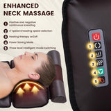 yayewanglae Full Body Massage Mat with 10 Vibration Heads, 9 Speeds & 3 Heat Levels - Rechargeable Heating Pad for Back Neck Shoulder Relief at Home Office