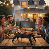 MASTER COOK Portable Charcoal Grill, Foldable Lightweight BBQ Grill with 330 sq.in. Cooking Area and Adjustable Air Vent Outdoor RV, Hiking, Camping, Patio, Tailgating