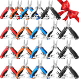 Lanties 20 Pack Mini Multi Tool Bulk Birthday Gifts for Men Him Dad Boyfriend Stocking Stuffers Small Multitool Fishing Pocket Knife for Men Camping Survival Computer Bike Gadgets, 5 Colors
