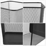 2pcs Metal Wastebasket Hollow Mesh Trash Can Paper Tissues