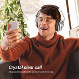 Bluetooth Over Ear Headphones, Wireless Headphones w/ 72H Playtime, Hi-Res, 3.5mm/6.35mm Wired Audio Jack-Silver OneOdio