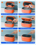 onlikin 35W Ultrasonic Jewelry Cleaner, 45KHz Retainer Cleaner for Jewelry, 5 Timer & 3 Power Modes, Eyeglasses, Rings, Watch Strap, Dentures - 20oz, 304 Stainless Steel Tank, Quiet <38dB (Orange)