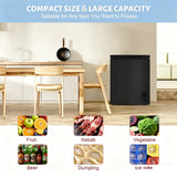 Compact Deep Freezer 5.2 Cu Ft Black Chest Freezer with 6 Levels Thermostat