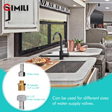 GIMILI Bar Sink Faucet Single Hole Brushed Nickel Modern Wet Small for Kitchen Farmhouse RV Camper Outdoor Utility Bathroom (Include RV Adapter 1/2 to 3/8)