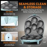 Electric Arepas Maker with Browning Control, Mini Pancakes Maker, Pancake Maker Pan Baker's Friend