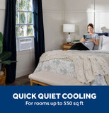 GE Window Air Conditioner 8,000 BTU for Rooms up to 350 sq ft., Wi-Fi Enabled, Energy-Efficient Cooling for Medium Rooms, Easy Install Kit, Control Using Remote or Smartphone App, White