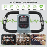 BARWING Stationary Exercise Bike for Home Workout, 5 IN 1 Foldable Indoor Cycling Bike for Seniors, 350LB Capacity, 16-Level Magnetic Resistance, Seat Backrest Adjustments BARWING