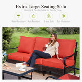 Sophia & William Metal Patio Furniture Set with Fire Pit Table, 4 Pieces