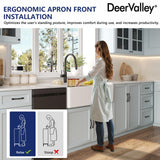 DeerValley Double Bowl Workstation Kitchen Sink 36 Inch