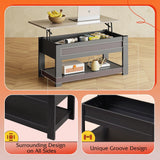 WLIVE Lift Top Coffee Table for Living Room/Dining/Office, Retro Greige