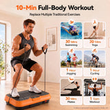 Vibration Plate Exercise Machine, BUENASO Vibration Plate for Lymphatic Drainage Shaking Full Body Workout, 350 LBS 250 Adjustable Speeds Vibration Plate Machine for Home Orange