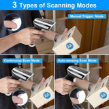 2D Barcode Scanner, Handheld Barcode Reader QR Code Scanner with Stand