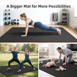 Extra Large Yoga Mat – 72"x48" or 78"x57", Non-Slip TPE Exercise Mat for Women & Men, Available in 1/4" to 1/2" Thickness, for Home Gym, Yoga, Pilates & Barefoot Workouts, with Towel, Straps & Carry Bag