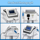 Professional Pneumatic Massage Gun - 0.5-8 Bar Adjustable Shockwave Therapy Device for Muscle Pain Relief, Includes 5 Interchangeable Heads & 2m Handle Cord for Deep Tissue Massage (Premium Blue)