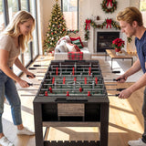 GYMAX 3 in 1 Multi Game Table, Swivel Combo Game Table with Foosball, Billiards & Table Tennis, Rod Storage Rack, Space-Saving Design for Family Night, Home, Game Room, Office