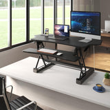 Mount-It! Standing Desk Converter, 48" Wide Sit Stand Desk Riser with Dual Gas Spring Handles