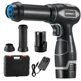NovorikX 16.8V Handheld Electric Cordless Leaf Blower 100,000 RPM Includes 2 * 2Ah Batteries & Fast Charger, Lightweight for Patio Cleaning, Lawn Care, Car, Blowing Leaves & Dust - Black