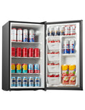 Midea MERM33S1ABB Mini Fridge, 3.3 Cu.ft Compact Fridge with Internal Light, Adjustable Thermostat, Reversible Door, Low Noise for Dorm, Office, Bedroom Black