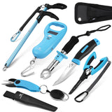 Fishing Tools Kit- Fishing Plier, Fish Fillet Knife, Fish Lip Gripper, Hook Remover, Digital Fish Scale, Line Snip, Fly Fishing Retractor Mossy Oak