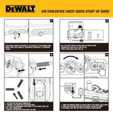 DEWALT Evaporative Air Cooler Portable Air Conditioner & 8 Gal Ice Chest with Digital Display & Turbo Cool to 53.6°F 3-Speed Settings Battery Powered Swamp Cooler, DXACN01B (Tool Only)