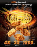 Nuwave Brio Plus Air Fryer 8 Qt, New & Improved, PFAS-FREE, 7 Digital One-Touch Cook Functions that AIR FRY, BAKE, ROAST, DEHYDRATE, TOAST, REHEAT, PREHEAT, 150 Presets, 50°F~400°F (Cream)