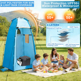 82.7-Inch Tall Shower Tent and Camping Toilet Kit,Easy-Setup Portable Toilet and No-See-Through Changing Room for Camping,Beach,Travel,Outdoor Adventures,Windproof Outdoor Privacy Shelter Tent