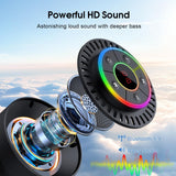 ZHINDVIS Bluetooth Speaker, Shower Speaker IPX7 Waterproof, Speakers Bluetooth Wireless with Rich Bass, Portable Speaker with LED Light, Suction Cup,8H Playtime