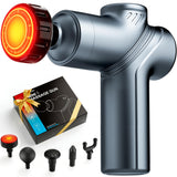LEERCON Massage Gun with Heat, Deep Tissue Back Massager for Pain Relief, Mini Muscle Percussion Massage Gun, Birthday Gifts for Men Women Dad Home, Office & Travel, Blue