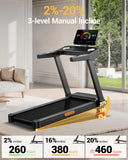 CURSOR Treadmills for Home with 20% Incline, 400 lb Capacity & 8.7MPH Compact Folding Treadmill 3.5HP Brushless, 42.5" *16.1" Running Area & Shock Absorption for Running/Walking