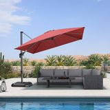PURPLE LEAF Patio Umbrella Outdoor 10' x 10' Square Easy Assembly Terra