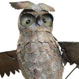 Esschert Staked Metal Giant Flying Owl Rocker, 84" H
