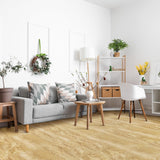 Sorbus 48 Sq. Ft. Wood Grain Floor Tiles Foam Mat EVA Interlocking Mats Tile 3/8-Inch Thick Flooring Wood Puzzle Exercise Mats w/Borders - Home Playroom Basement, Apartment, Trade Show, Baby, Dance