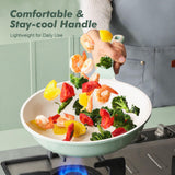 SENSARTE Nonstick Ceramic Frying Pan with Lid 8 Inch Small Omelette Pan Skillet, Free of Intentionally Added PFAS/PTFE Non-toxic Chef's Pan Induction Compatible Pan, Heat Resistant Handle, Mint Green