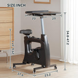 FLEXISPOT Exercise Bike with 2D Desktop, Space Saving Under Desk Bike with Removable Desk, Stationary Bikes Indoor Cycling Bikes with 8 Level Resistance Upgraded Max Flywheel LCD Tracking, V9-Max Black