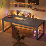 63 Inch Large Computer Desk, 1" Thick Heavy Duty Industrial Office Desk