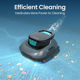AIPER 2025 Scuba SE Cordless Pool Cleaner with 90-Min Runtime, 1665 GPH Strong Suction, Lightweight, Pool Vacuum for Above Ground Flat Pools up to 860 Sq.ft, Starry Gray & Teal