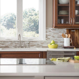 Moen Edison Spot Resist Stainless One-Handle High Arc 4-hole Kitchen Faucet with Side Sprayer and Soap Dispenser, 87042SRS