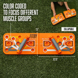 Push Up Board for Men and Women- Multifunctional Workout Equipment- Foldable Push Up Bar- Fitness Gym Equipment- Portable Board for Home Exercise and Workout- Push Up Board by Fitby Fitby