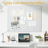 Large Cork Board for Walls 20 Pack Bulletin Board with 100 Adhesive Tabs