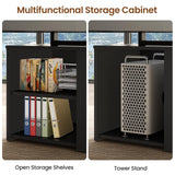 Itaar 70.9" Executive Desk, Large Computer Desk with Drawers and Lateral File Cabinet, Office Desk with Removable Shelves
