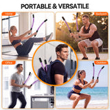 LunaHush Cordless Ropeless Battle Ropes for Home Gym, 3 Adjustable Resistance, Heavy Duty Strength Training Equipment for HIIT, Full Body Workout, Men & Women, Purple