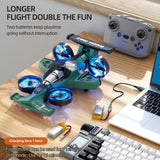 Xelabrion Remote Control Airplane Car Toys for Kids Ages 4-6-8-10-12, 2-In-1 Foam RC Plane Car Jet Mini Drone, Racing Car Stunt Plane Toys for Kids Boys 4 5 6 7 8 9 10 Year Olds Indoor Outdoor Playing