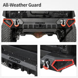 OEDRO Rear Bumper Fits for 07-18 Jeep Wrangler JK JKU 4/2 Doors