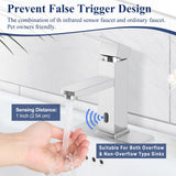 Herogo Touchless Bathroom Faucets Brushed Nickel Stainless Steel Automatic Motion Sensor Bathroom Faucet Herogo