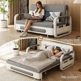 NessCarsti 62.2" W Convertible Pull-Out Sleeper Sofa Couch with Storage