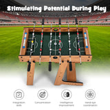GYMAX Folding Foosball Table, 27” Freestanding Soccer Game Table with 2 Balls for Family, Home, Game Room Teens Adult