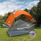 Night Cat 2-Persons Backpacking Tent: Waterproof Lightweight Camping Tent for Two People Hiking Outdoor Mountain with Aluminum Poles and Rainfly Army Green