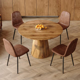Vohuai 45" Round Dining Table Set for 4, 5-Piece Dining Table Set