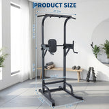 Free Standing Power Tower Pull Up Bar and Dip Station,Adjustable Strength Training Pull-Up Bars for Full Body Workout, Multifunction Dip Station Home Gym for Pull-Ups, Dips, Push-Ups, Leg Raises